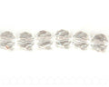 Glass beads, 12mm faceted round. clear. 13-14inch strand.