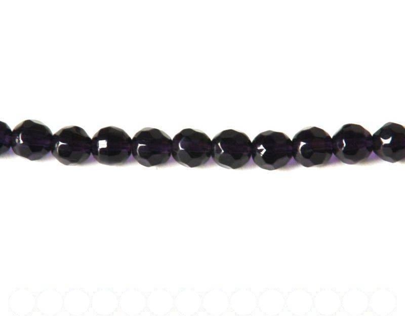 Glass beads. Round, 10mm faceted. Violet. 13-14-Inch Strand.