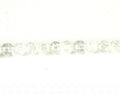 Glass Beads. Crackle. Round, 8mm. Crystal. 32Inch Strand.