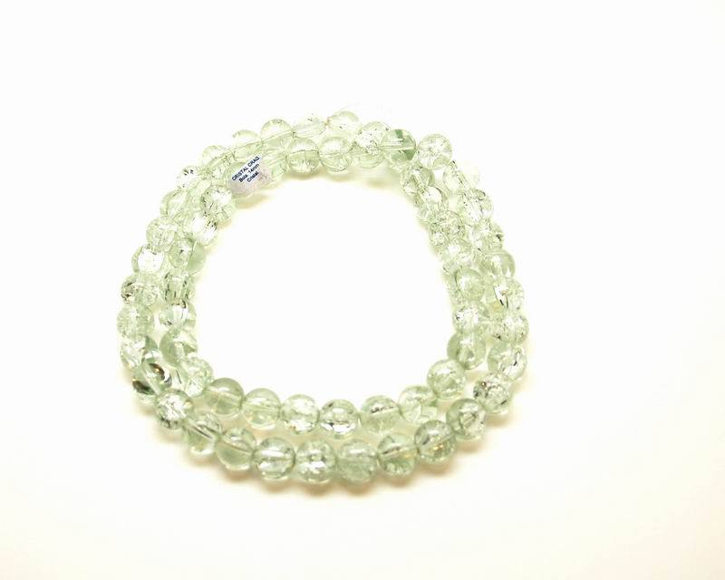 Crackle Glass. Round, 14mm, Sold per 32-Inch Strand.