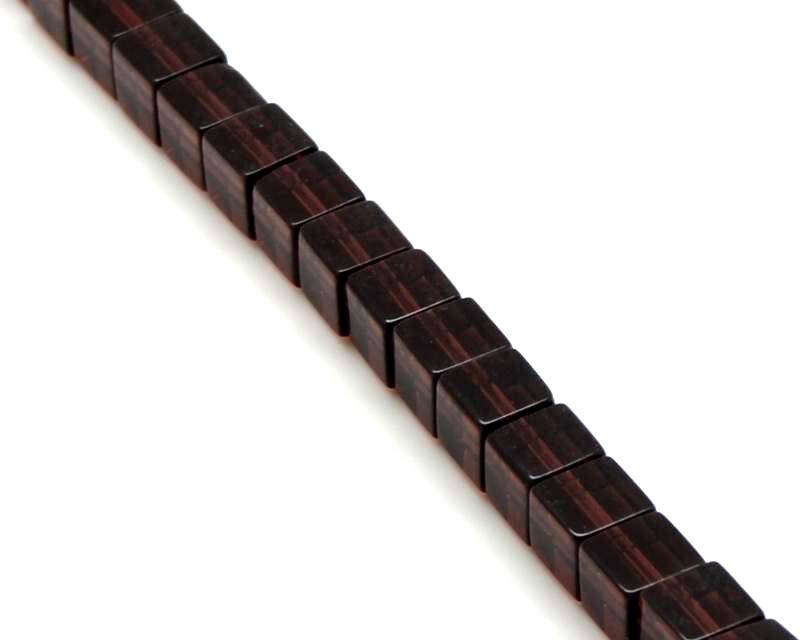 Glass. Cube. 8mm. Purple. 15-Inch Strand.