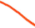 Crackle Glass. Round. 8mm. Orange. 15-Inch Strand.
