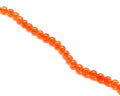 Crackle Glass. Round. 10mm. Orange. 15-Inch Strand.
