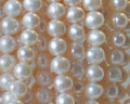 Cultured Freshwater. Round. 6-7mm. White. 40cm strand