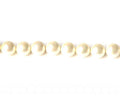Shell pearl, 10mm round. White. Inn.1mm.16-inch strand. 39 PCS.