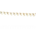 Shell pearl, 8mm round. White. Inn.1mm.16-inch strand. 50 PCS.