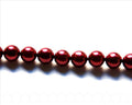 Shell pearl, 8mm round. Maroon. Inn. 1mm. 16-inch strand.