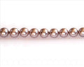 Shell pearl, 8mm round. Pink grey. Inn. 1mm. 16-inch strand.