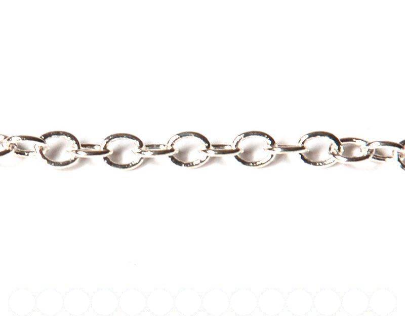Chain. 3x2mm. Silver color.