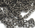 Cadena. 4x5mm. plata vieja
