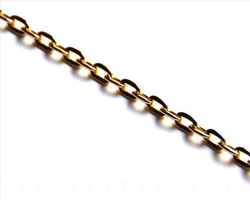Aluminium chain. Gold 2. 8x5,2x1,4mm.