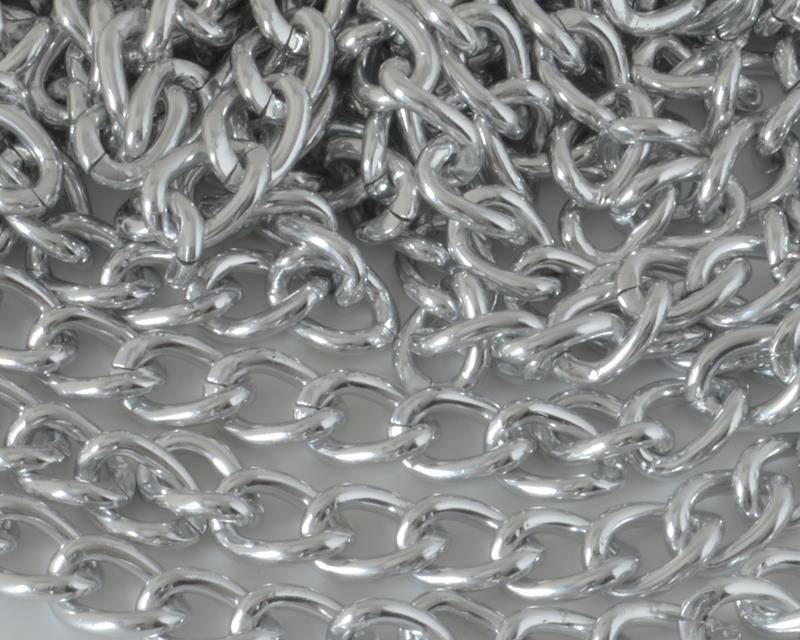 Aluminio. Cadena. 15,6x11x2,8mm. Plateado 2.