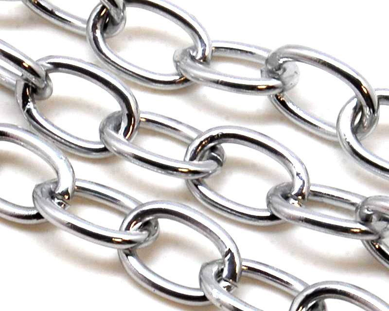 Chain. Aluminium. 16x11x2.3mm. Silver color2.