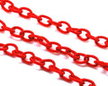 Silk chain. 6.8x10.2mm. Red. 85cm.