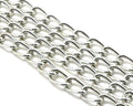 Aluminium chain. 2.6x11.7x18.5mm. Silver color2.