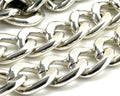 Aluminium. Chain. 21.5x15x3.9mm. Silver color.