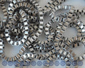 Stainless steel 304. Chain. Square. 3x3x2.4mm. Silver color.