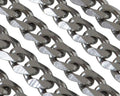 Stainless steel 304. Chain. 7x5x1.5mm. Silver.