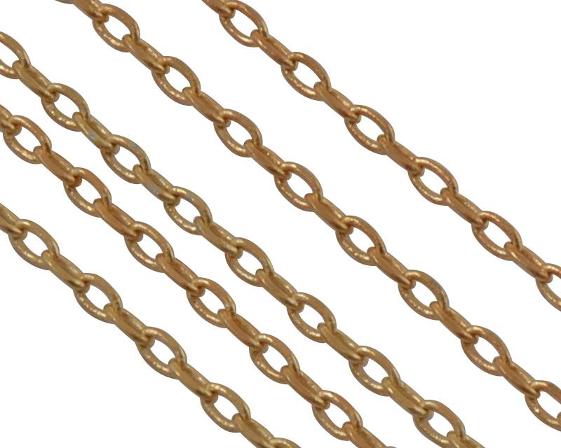 Brass chain 1.5x2.8mm. Gold.
