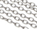 Brass chain Oval 4.5x3.5mm. Silver. Top Quality
