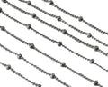 Brass rondell chain 2mm. Silver