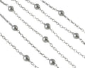 Ball chain Brass 3.5mm. Shiny Silver