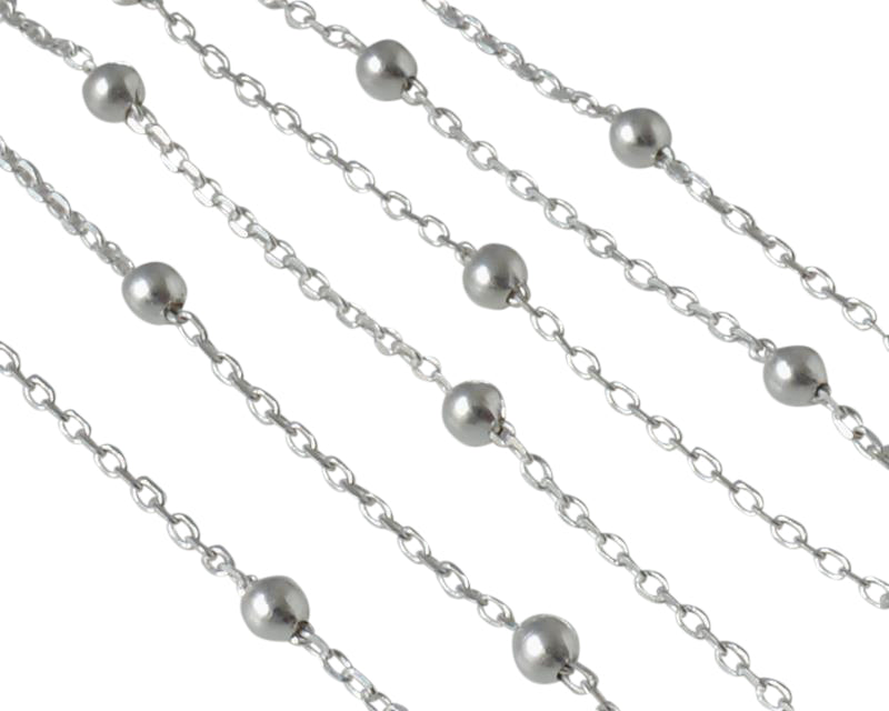 Ball chain Brass 3.5mm. Shiny Silver