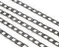 Brass Chain Flat 10x5.5mm. Silver.