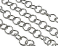Brass Chain Round 13x13mm. Silver.