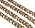 Brass Chain 18x15mm. 18Kt Gold Plated.