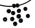 Round Resin 7x7x5mm. Opaque black. Inn.3mm aprox. Best Quality.
