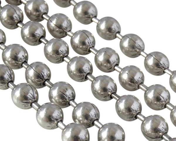 Ball Chain brass 4.5x4.5mm. Silver. Top Quality