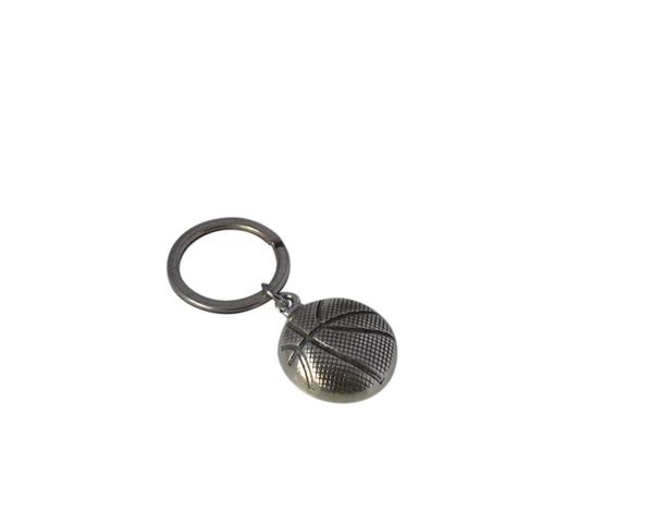 Basketball Key chain. Ball 26mm. Silver