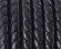 Round braided leather cord 5mm black snake - Best Quality