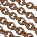 Brass. Chain. 14x11mm. Rose gold.