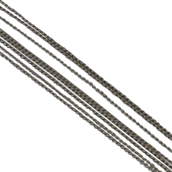 Brass chain 1mm. Silver.