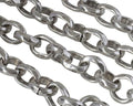 Brass Irregular chain 15x15mm. Silver
