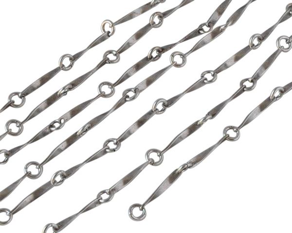 Brass chain 12x2.5mm. Silver