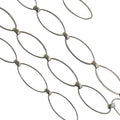 Brass Chain Oval 41x19mm. Silver