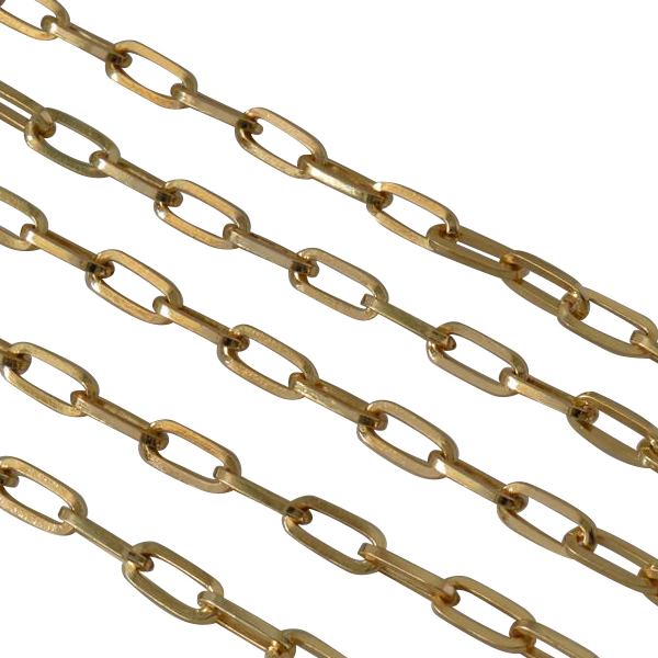 Brass chain oval 12x6mm. Gold
