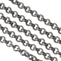 Brass chain 3x3mm. Silver