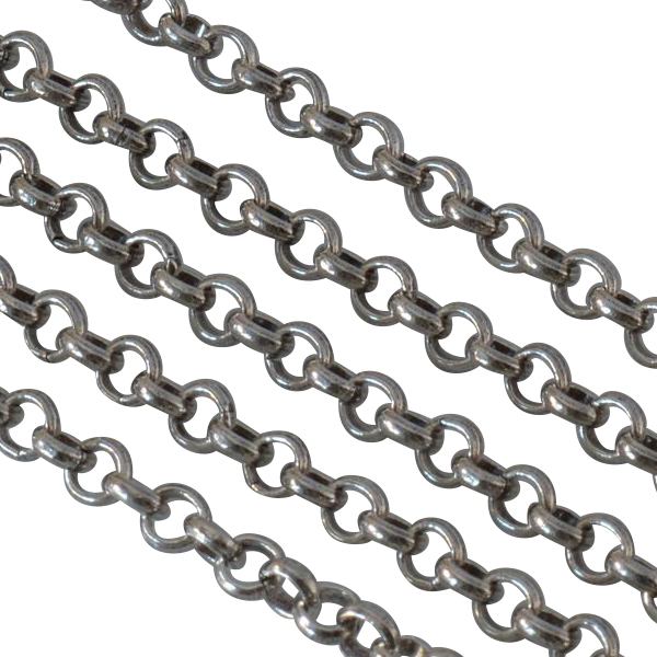 Brass chain 3x3mm. Silver
