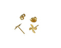 Earrings. 10mm brass. Gold