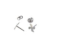 Earrings. 10mm brass. Silver