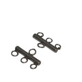 Brass clasp with three rings 25x16mm. Silver Int.4.8mm