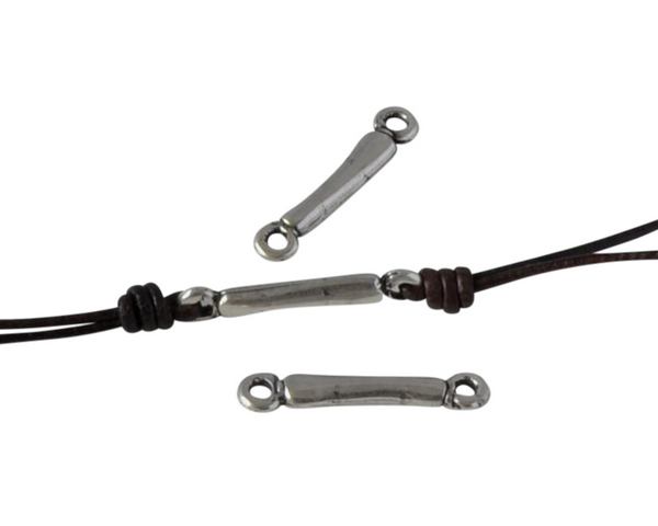 Stick connector 23x3mm. Zamak. Silver. Inn.1.8mm
