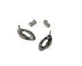 Oval Earrings 16-8mm ring. Silver