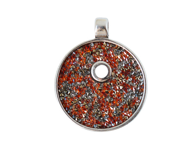 SWAROVSKI/Zamak.Pendant Crystal FineRocks.Round.45mm.Silver.MIX