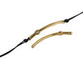 SWAROVSKI and metal connector. 43x5mm. Gold-Crystal. Inn.1.5mm