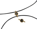 Swarovski and metal connector 10x5mm. Gold-Black Diamond.Inn.2m